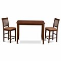 East West Furniture 3 Piece Counter Height Table Set-Table and 2 Dinette Chairs BUVN3-MAH-C